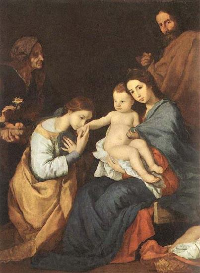 Jusepe de Ribera The Holy Family with St Catherine Norge oil painting art